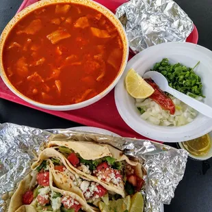 Lengua, Pastor and Carne Asada w/ Menudo tooo
