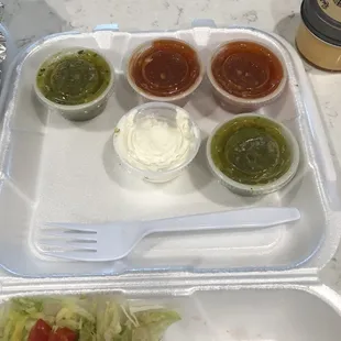 Sauces that came with our stuff. Both very good