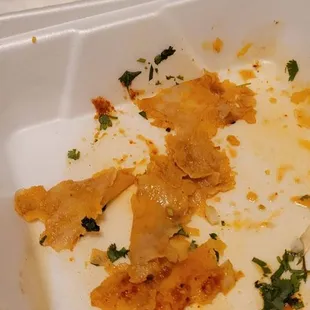 Drove 20 minutes to my house and the taco tortilla disintegrated into whatever this mess is. Disgusting! Probably using old tortillas.