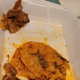 $3.50 birria taco. I&apos;ve tasted 50 cent tacos sold on the side of the street better than this shit.