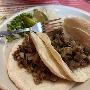 Buche taco on the left