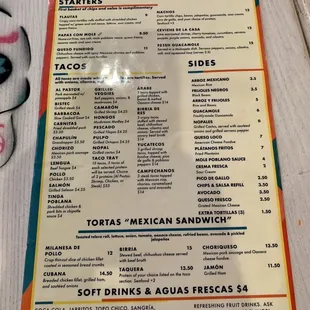 Menu front