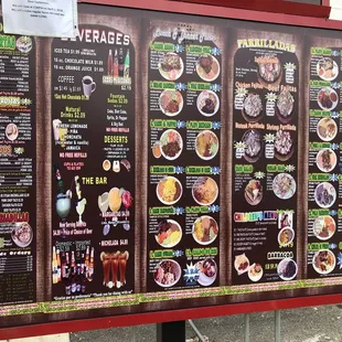 Menu through the drive-thru