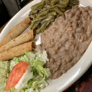 Flautas With Nopales in place of rice