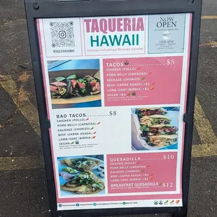 Menu at Pearlridge Farmers market on Saturdays, 9/7/24