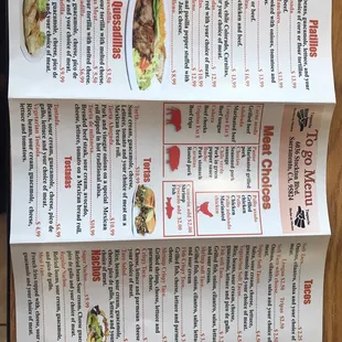 tacos, menu