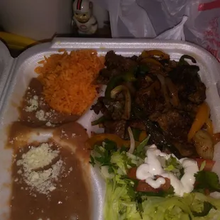 Steak fajitas
