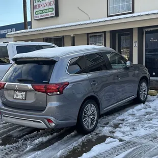 An icy arrival at Taqueria Hernandez