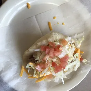 Disappointing puffy taco. Too flaky.