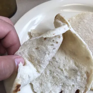 If you play your cards right you can get two flour tortillas from one.