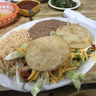 a plate of mexican food