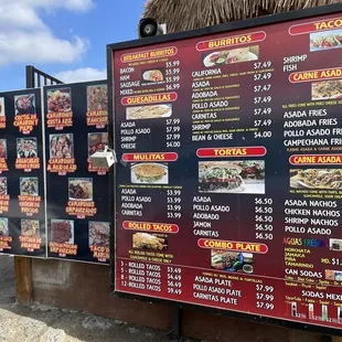 menus and prices