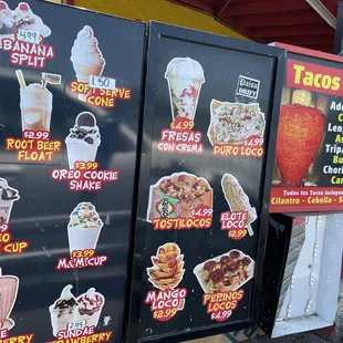 a menu for taqueria imperial