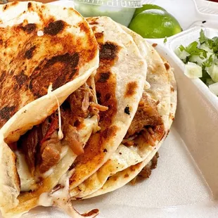 a tortilla and a salad