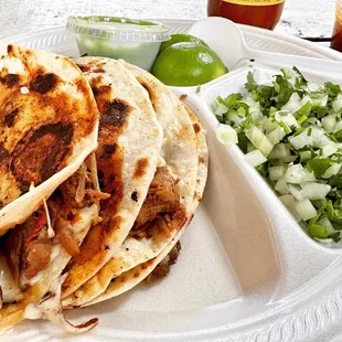 tortilla and a salad