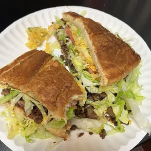 Supposed to be a full torta yellow cheese fail horchata 3/10  Tacos are ok as well for the price they should offer chips and salsa