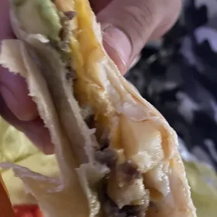 THIS IS THEIR CALIFORNIA BURRITO- LOOKS LIKE A QUESADILLA GONE WRONG - TRASHHHHH