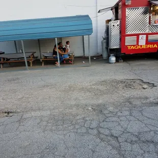 outside