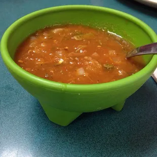 Salsa , it is warm and very tasty