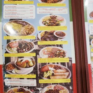 2nd page of menu