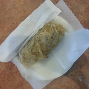 Breakfast burrito is huge!