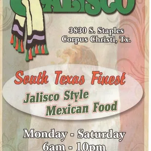 Menu Cover
