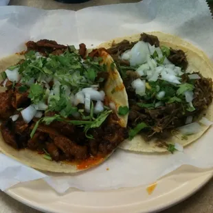Tacos Al Pastor y Tacos Barbacoa