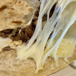 Cheesy steak quesadilla