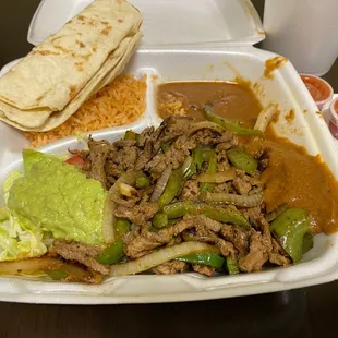 15. Guadalajara Plate. TONS of tasty beef strips, onions, &amp; green peppers. This was a filling meal for the hearty. I now need a nap.