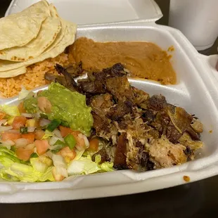 28. Carnitas Plate. Sooo good. Savory, salty pork with great additions. Warm, beautiful tortillas too!