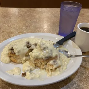 Homemade biscuits and gravy!!