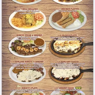 a variety of taqueria dishes