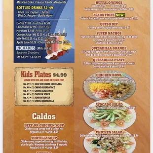 tacos, menu