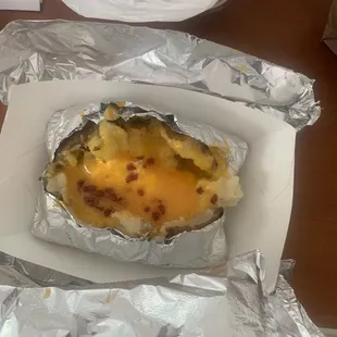 Baked potato fully loaded