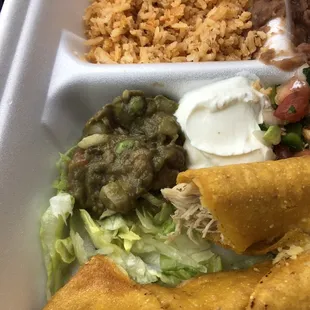 mexican food in a styrofoam container