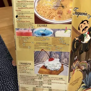 Takeout menu