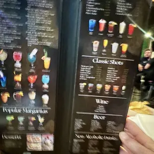 Drinks menu!
