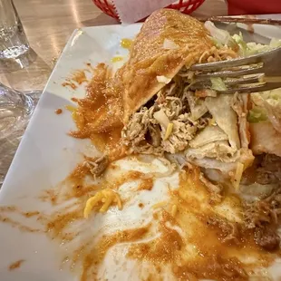 Burrito contents.... MEAT.. zero filler! Goku called quits not even 1/2 way through.. too much burrito power!