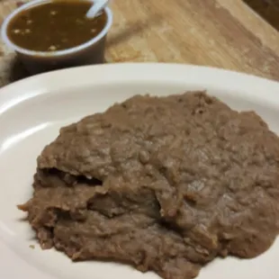 Gross, presented with this after requesting bean dip.