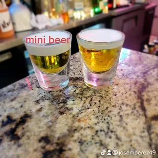 two glasses of beer