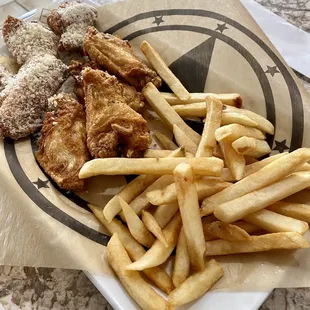 Wings n fries plate...