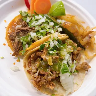 Birria and tripa (crispy)