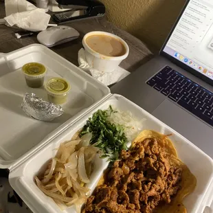 street tacos! large enough for 2 meals