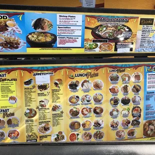 Drive thru menu as of March 2021 (2 of 2).