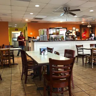 the interior of a restaurant