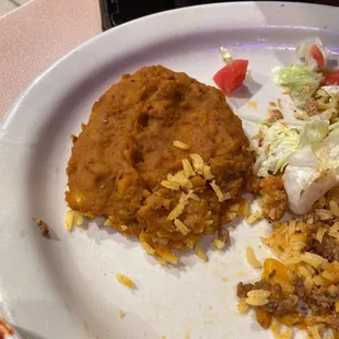 Refried beans were a bit bland