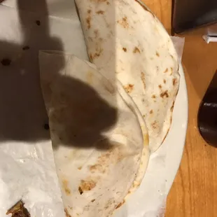 a tortilla on a plate