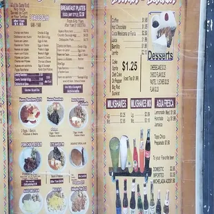 a menu for a mexican restaurant
