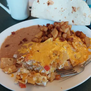 Migas plate and taco