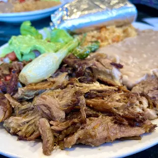 71. Carnitas Plate - (ordered w/o cheese). one of the best carnitas we had!  Meat was cooked to perfection, so yum (10/23)